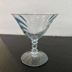 Vintage Cambridge Caprice Moonlight Blue Blown Sherbet Champagne Glass